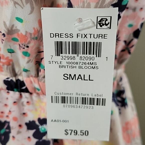 Maison Jules Floral Split Neck Shirtdress Sz S - Picture 14 of 15